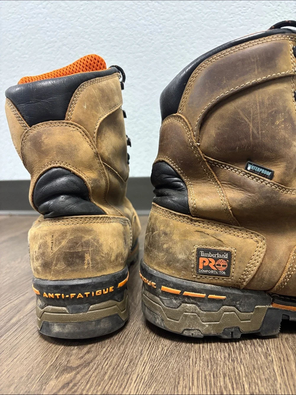 Timberland PRO 6” Cmposite Toe Metguard Model# 89697 Wrk Boot, Perfectly Worn In
